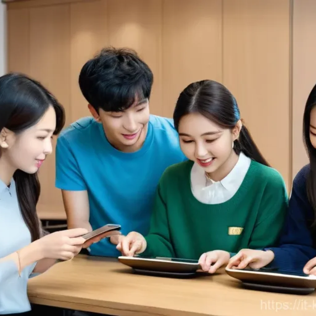 한국어교원 직무 역량 강화 방법 - **Prompt:** A vibrant and modern Korean language classroom in Italy. A diverse group of young adult ...