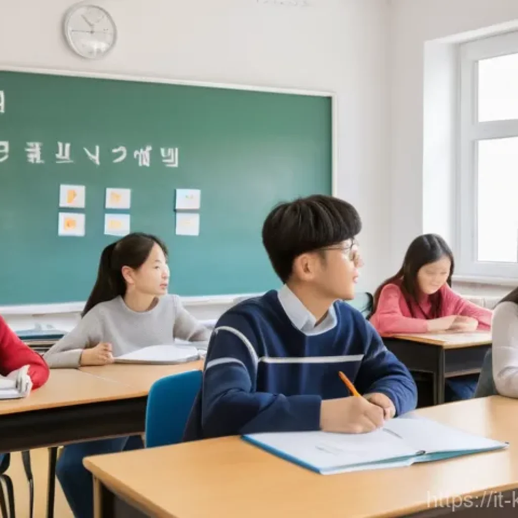 한국어교원 관련 학회 및 세미나 정보 - A bright and modern university classroom in Italy, filled with diverse students (young adults, appro...