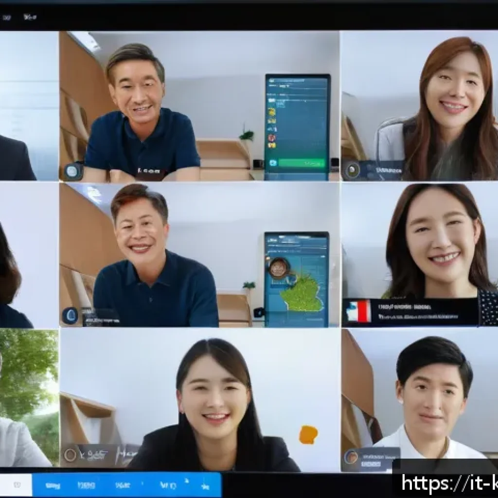 한국어교원과 온라인 강의 운영법 - A vibrant virtual classroom scene showing an Italian teacher conducting an interactive Korean langua...