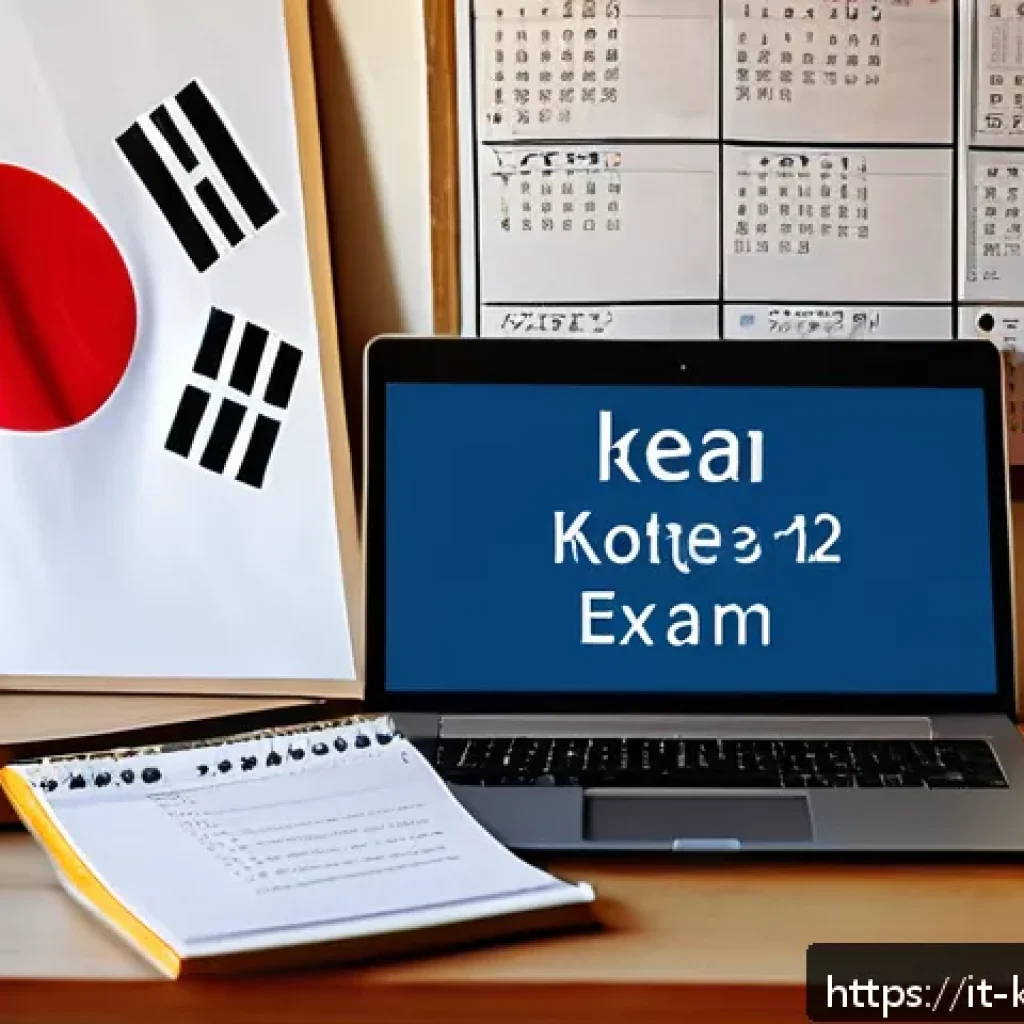 한국어교원 자격증 시험 접수 팁 - A detailed study desk setup for an Italian learner preparing for the Korean teacher exam, featuring ...