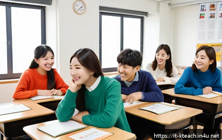 한국어교원 실습 과정 필수 팁 - A modern Italian language classroom filled with diverse adult students attentively participating in ...